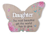 Daughter Floral Butterfly Plaque